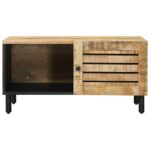 vidaXL Konferenčný stolík Prírodná 80 x 50 x 40 cm Masívne mango drevo – Obrázok 4