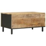 vidaXL Konferenčný stolík Prírodná 80 x 50 x 40 cm Masívne mango drevo – Obrázok 6