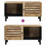 vidaXL Konferenčný stolík Prírodná 80 x 50 x 40 cm Masívne mango drevo – Obrázok 8