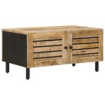 vidaXL Konferenčný stolík Prírodná 80 x 50 x 40 cm Masívne mango drevo – Obrázok 2