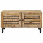 vidaXL Konferenčný stolík Prírodná 80 x 50 x 40 cm Masívne mango drevo – Obrázok 4