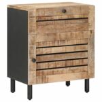 vidaXL Nočný stolík Prírodná 50 x 33 x 60 cm Masívne mango drevo – Obrázok 2