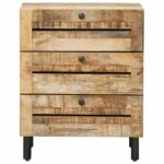 vidaXL Nočný stolík Prírodná 50 x 33 x 62 cm Masívne mango drevo – Obrázok 4