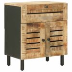 vidaXL Nočný stolík Prírodná 50 x 33 x 60 cm Masívne mango drevo – Obrázok 2