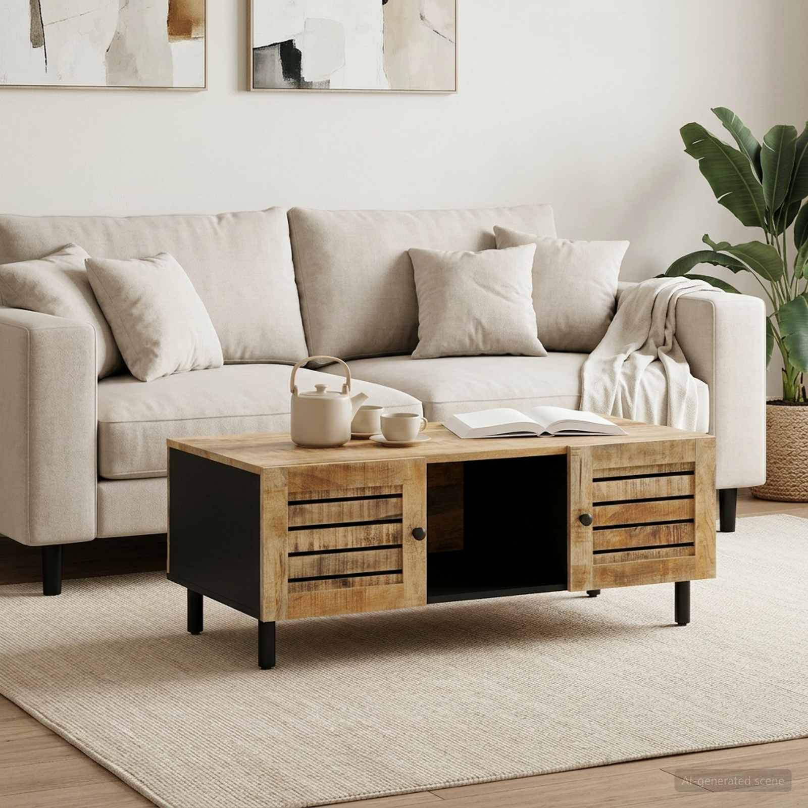 4018856_1.jpg vidaXL Konferenčný stolík Prírodná 100 x 54 x 40 cm – Obrázok 1