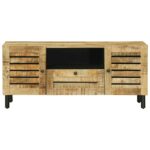 vidaXL Úložné skrine Prírodná 105 x 33 x 46 cm Masívne mango drevo – Obrázok 4