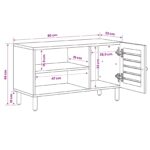 vidaXL Úložné skrine Prírodná 80 x 33 x 46 cm Masívne mango drevo – Obrázok 10
