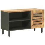 vidaXL Úložné skrine Prírodná 80 x 33 x 46 cm Masívne mango drevo – Obrázok 2