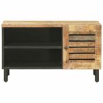vidaXL Úložné skrine Prírodná 80 x 33 x 46 cm Masívne mango drevo – Obrázok 4