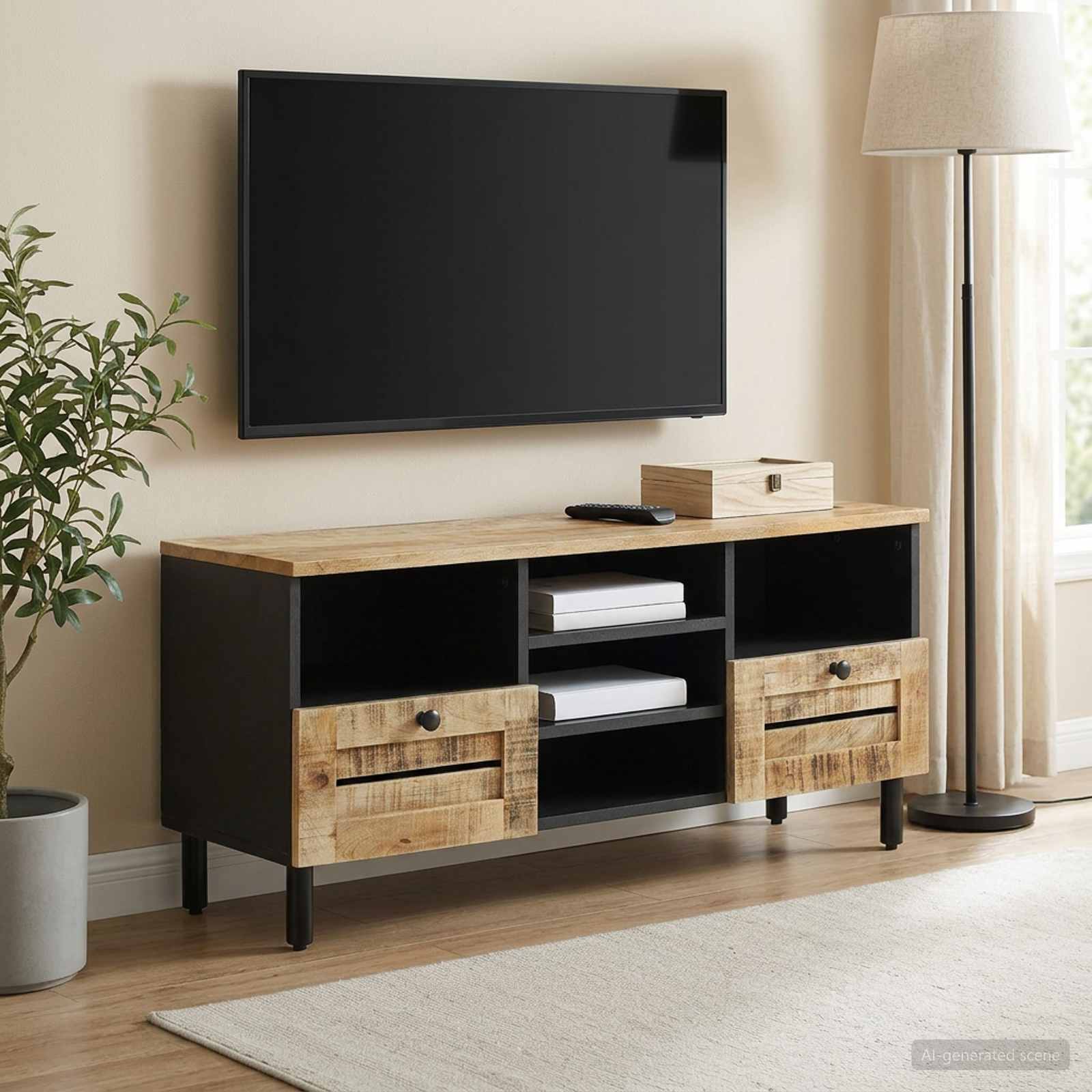 4018862_1.jpg vidaXL Úložné skrine Prírodná 100 x 33 x 46 cm Masívne mango drevo – Obrázok 1