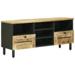vidaXL Úložné skrine Prírodná 100 x 33 x 46 cm Masívne mango drevo – Obrázok 2