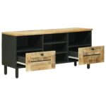 vidaXL Úložné skrine Prírodná 100 x 33 x 46 cm Masívne mango drevo – Obrázok 3