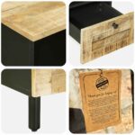 vidaXL Úložné skrine Prírodná 100 x 33 x 46 cm Masívne mango drevo – Obrázok 7