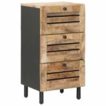 vidaXL Úložné skrine Prírodná 40 x 33 x 75 cm Masívne mango drevo – Obrázok 2