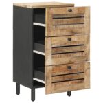 vidaXL Úložné skrine Prírodná 40 x 33 x 75 cm Masívne mango drevo – Obrázok 3