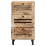 vidaXL Úložné skrine Prírodná 40 x 33 x 75 cm Masívne mango drevo – Obrázok 4
