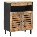 vidaXL Úložné skrine Prírodná 60 x 33 x 75 cm Masívne mango drevo – Obrázok 2
