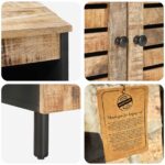 vidaXL Úložné skrine Prírodná 60 x 33 x 75 cm Masívne mango drevo – Obrázok 7