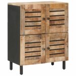vidaXL Úložné skrine Prírodná 60 x 33 x 75 cm Masívne mango drevo – Obrázok 2