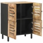 vidaXL Úložné skrine Prírodná 60 x 33 x 75 cm Masívne mango drevo – Obrázok 3