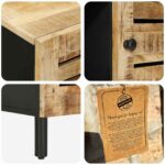 vidaXL Úložné skrine Prírodná 90 x 33 x 75 cm Masívne mango drevo – Obrázok 7