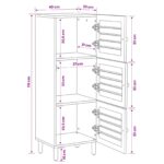 vidaXL Úložné skrine Prírodná 40 x 33 x 110 cm Masívne mango drevo – Obrázok 10