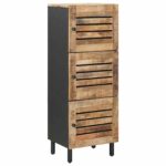 vidaXL Úložné skrine Prírodná 40 x 33 x 110 cm Masívne mango drevo – Obrázok 2