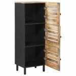 vidaXL Úložné skrine Prírodná 40 x 33 x 110 cm Masívne mango drevo – Obrázok 3