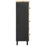 vidaXL Úložné skrine Prírodná 40 x 33 x 110 cm Masívne mango drevo – Obrázok 5