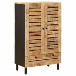 vidaXL Úložné skrine Prírodná 60 x 33 x 100 cm Masívne mango drevo – Obrázok 2