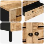 vidaXL Úložné skrine Prírodná 60 x 33 x 100 cm Masívne mango drevo – Obrázok 7