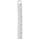 vidaXL Lano Biela 0,6 x 0,6 x 10000 cm Bavlna – Obrázok 5