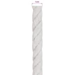 vidaXL Lano Biela 1 x 1 x 2500 cm Bavlna – Obrázok 5