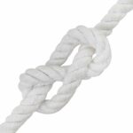 vidaXL Lano Biela 1 x 1 x 10000 cm Bavlna – Obrázok 3