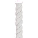 vidaXL Lano Biela 1,4 x 1,4 x 2500 cm Bavlna – Obrázok 5