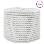 vidaXL Lano Biela 1,4 x 1,4 x 25000 cm Bavlna – Obrázok 2
