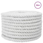 vidaXL Lano Biela 2 x 2 x 2500 cm Bavlna – Obrázok 2
