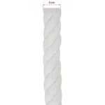 vidaXL Lano Biela 2 x 2 x 2500 cm Bavlna – Obrázok 5