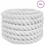 vidaXL Lano Biela 3,6 x 3,6 x 1000 cm Bavlna – Obrázok 2