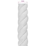 vidaXL Lano Biela 4 x 4 x 2500 cm Bavlna – Obrázok 5