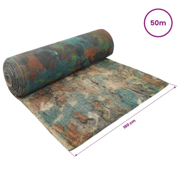 vidaXL Jutový rol Maskáčová 160 x 5000 cm – Obrázok 6
