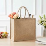 vidaXL Jutové tašky 10 pcs Prírodná 42 x 33 x 19 cm 100% Tossa juta