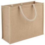 vidaXL Jutové tašky 10 pcs Prírodná 42 x 33 x 19 cm 100% Tossa juta – Obrázok 3