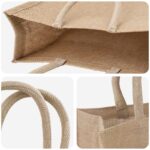 vidaXL Jutové tašky 10 pcs Prírodná 42 x 33 x 19 cm 100% Tossa juta – Obrázok 4
