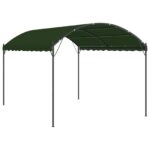 vidaXL Altánok 4 x 3 x 2,6 m Zelená Polyester a oceľ – Obrázok 2