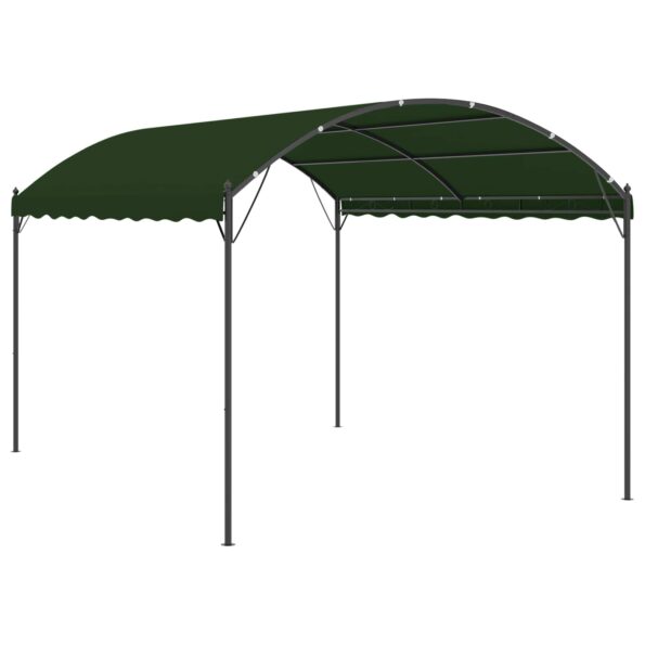 vidaXL Altánok 4 x 3 x 2,6 m Zelená Polyester a oceľ – Obrázok 2
