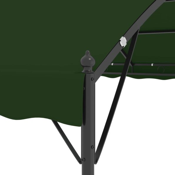 vidaXL Altánok 4 x 3 x 2,6 m Zelená Polyester a oceľ – Obrázok 5