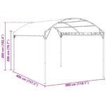 vidaXL Altánok 4 x 3 x 2,6 m Zelená Polyester a oceľ – Obrázok 7
