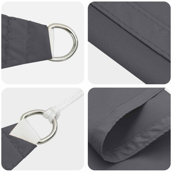 vidaXL Slnečná plachta Antracitová 6 x 2,5 m 100% polyester Oxford – Obrázok 4
