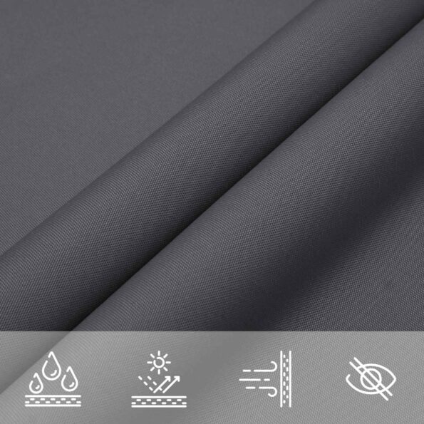 vidaXL Slnečná plachta Antracitová 6 x 2,5 m 100% polyester Oxford – Obrázok 6